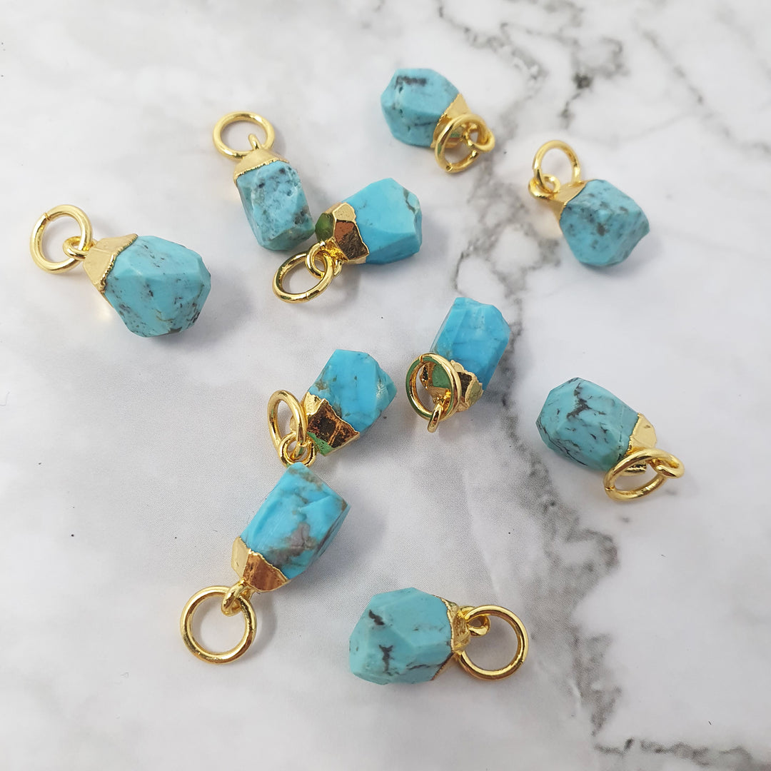 Turquoise Birthstone Pendant Charm - December Birhtstone