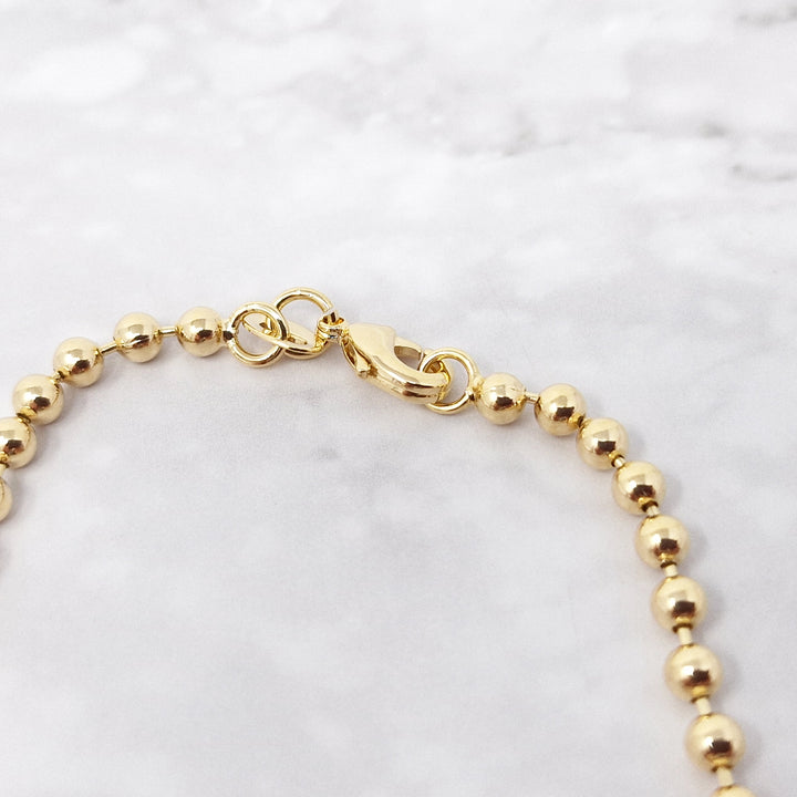 18ct Gold Plated Classic Ball Bead Extra Long Chain