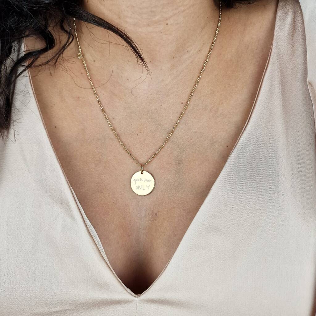 18ct Gold Vermeil Plated Actual Kids Drawing Necklace