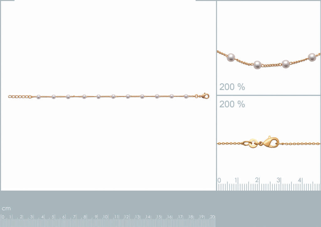 18ct Gold Vermeil Plated Essential Pearl Bracelet