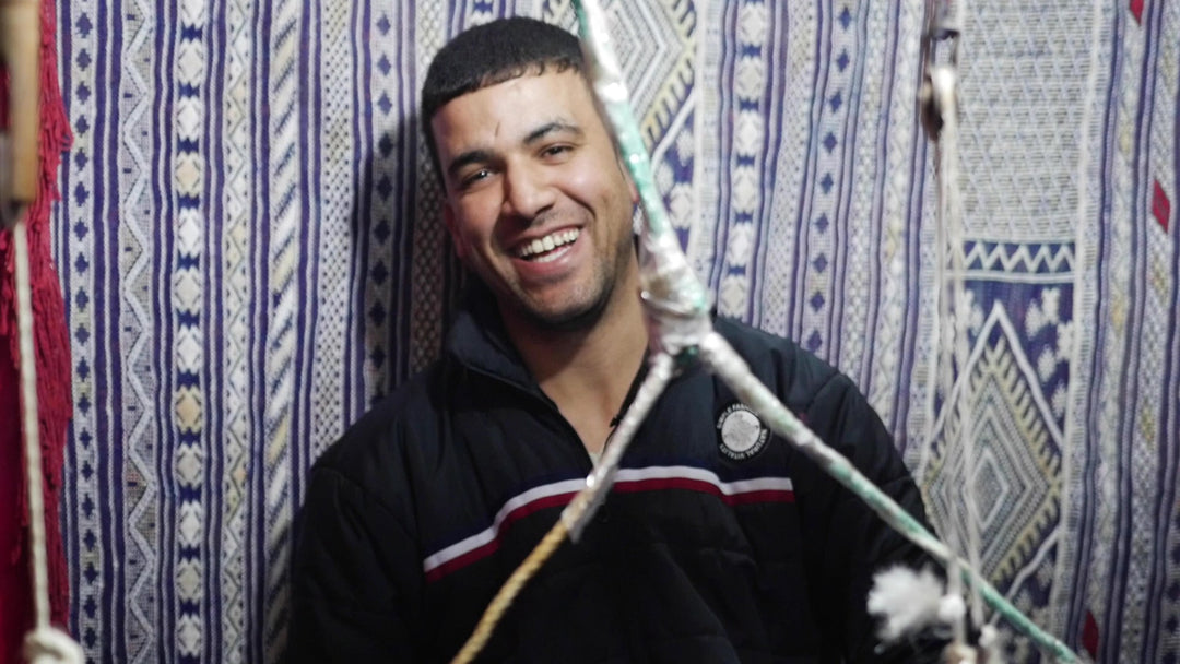 Handmade Throw making - Morocco. Meet Mohammed.