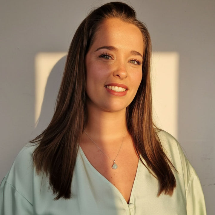 Aquamarine March Birthstone Sterling Silver Necklace