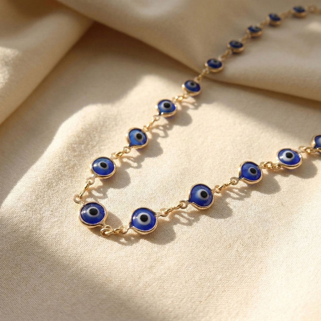 Evil Eye Charm Gold Plated Protection Necklace