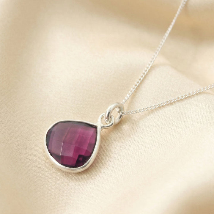 Pink Tourmaline October Birthstone Sterling Silver Necklace