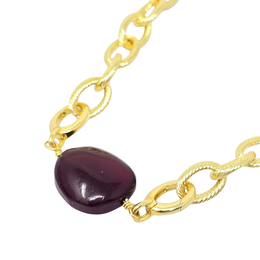 Garnet January Birthstone Statement Pendant Necklace