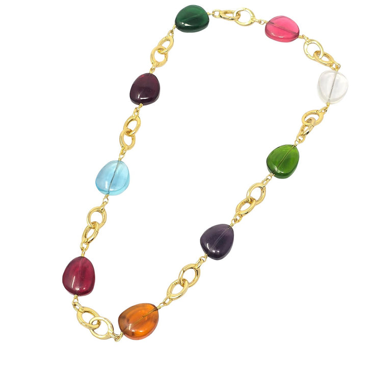 Statement Personalised Birthstone Charm Camelia Necklace