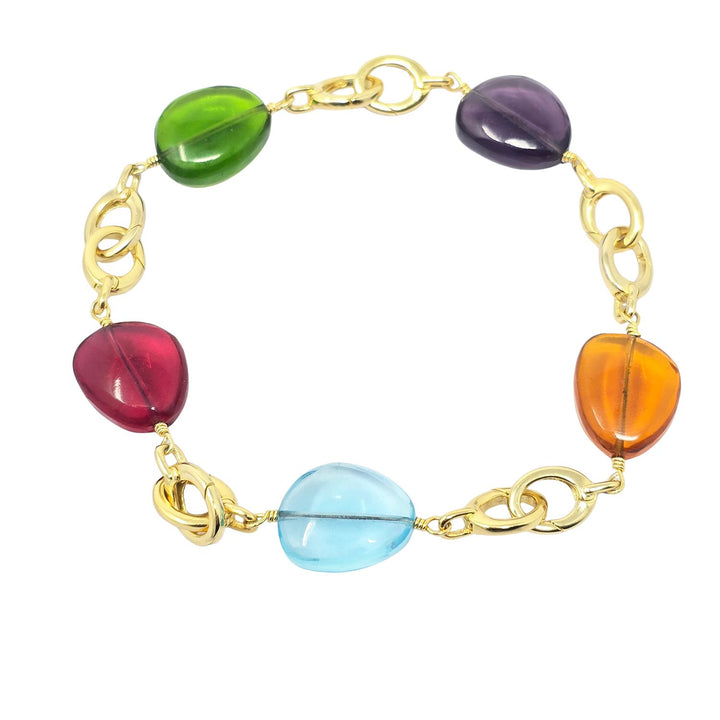 Statement Personalised Birthstone Charm Camelia Bracelet