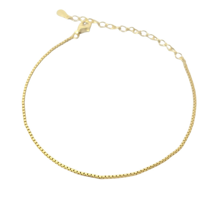 Gold Plated Everyday Minimalist Box Chain Bracelet