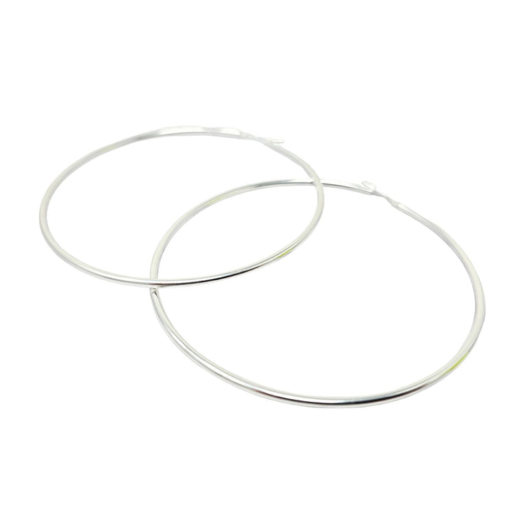 Elegant And Timeless 70mm Sterling Silver Hoop Earrings