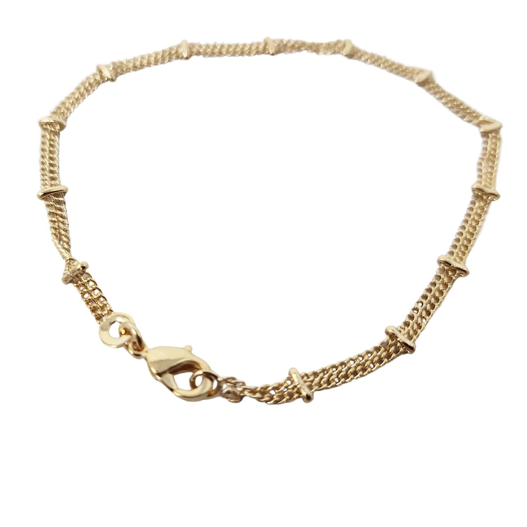 18ct Gold Vermeil Double Chain Bracelet