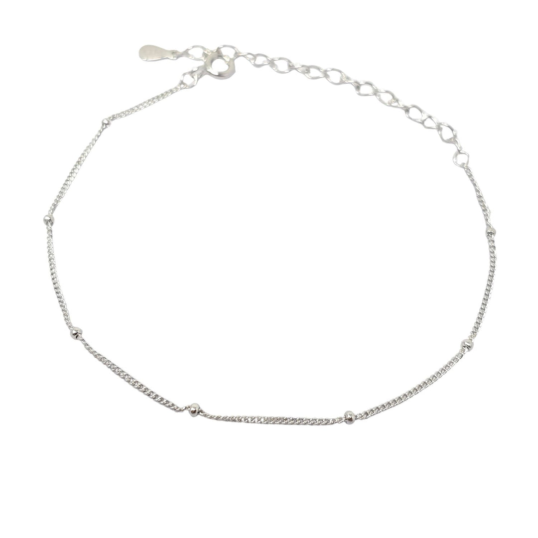 Silver Dainty Satellite Chain Stacking Bracelet