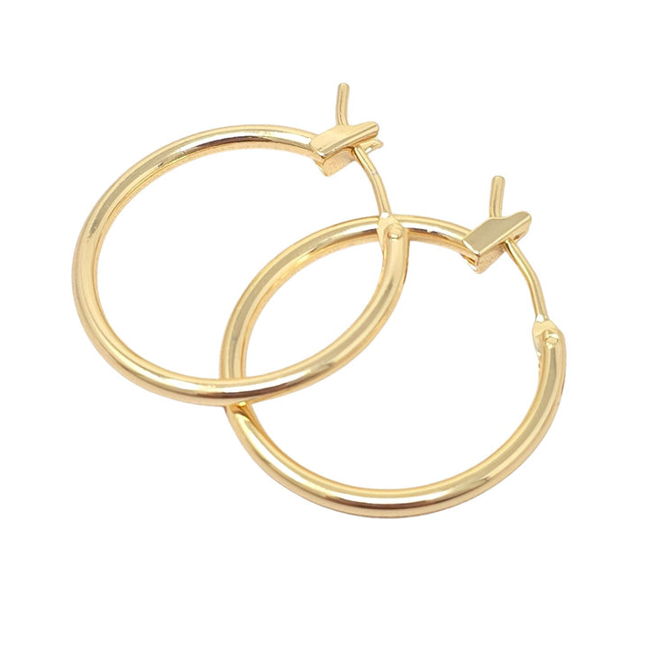 Small Plain Gold Plated Hoop Earrings