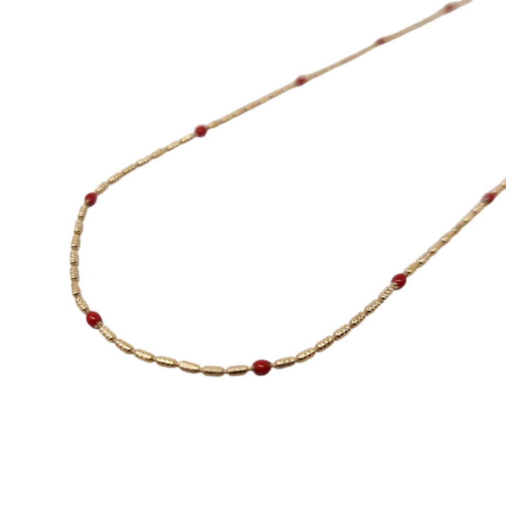 Felicia Rouge Beaded Necklace