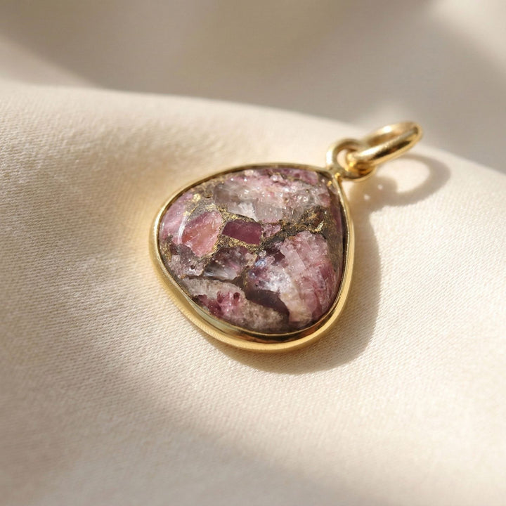 Gold Vermeil Pink Tourmaline Gemstone Pendant