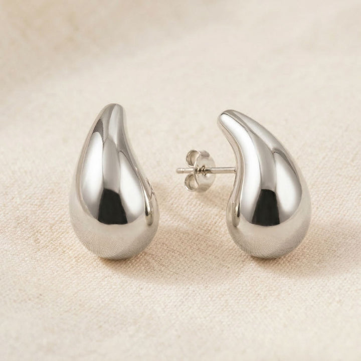 Statement Sterling Silver Teardrop Earrings