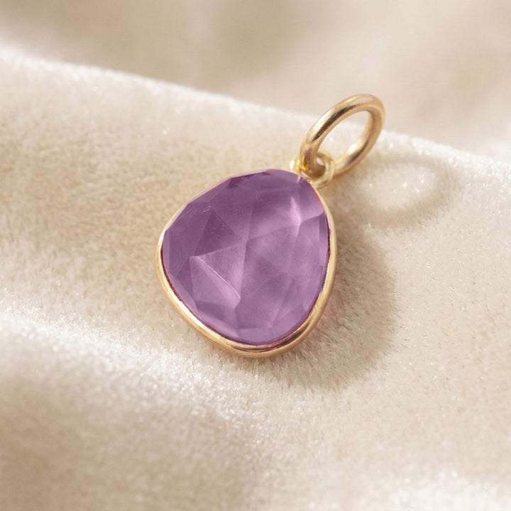 18ct Gold Plated Alexandrite Bezel Pendant