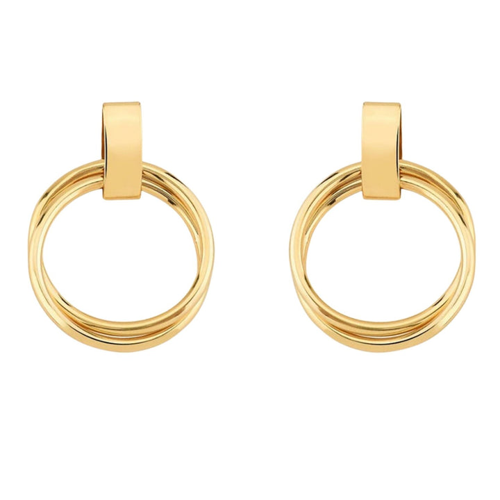 18ct Gold Plated  Dual Hoop Earrings