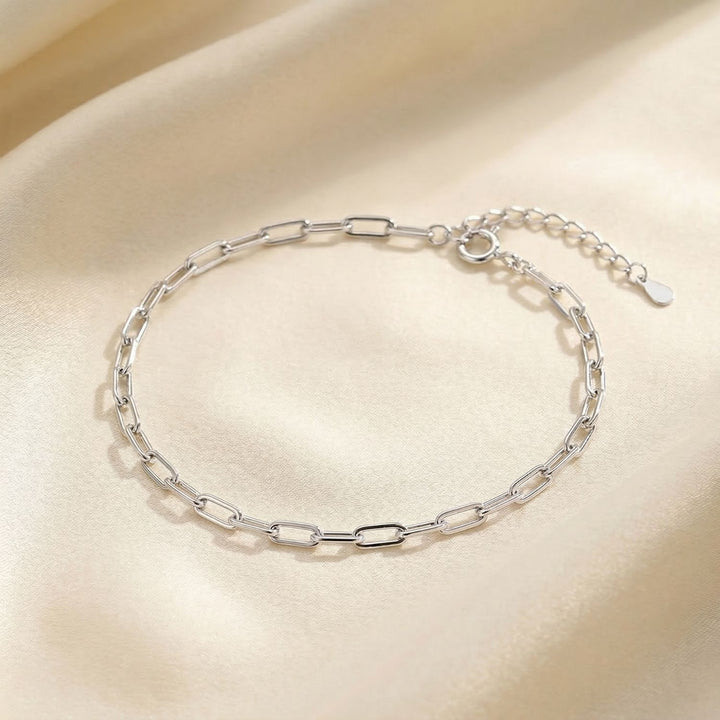 Silver Everyday Paperclip Chain Stacking Bracelet
