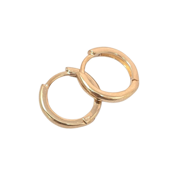 18ct Gold Vermeil Small Rounded Plain Huggies