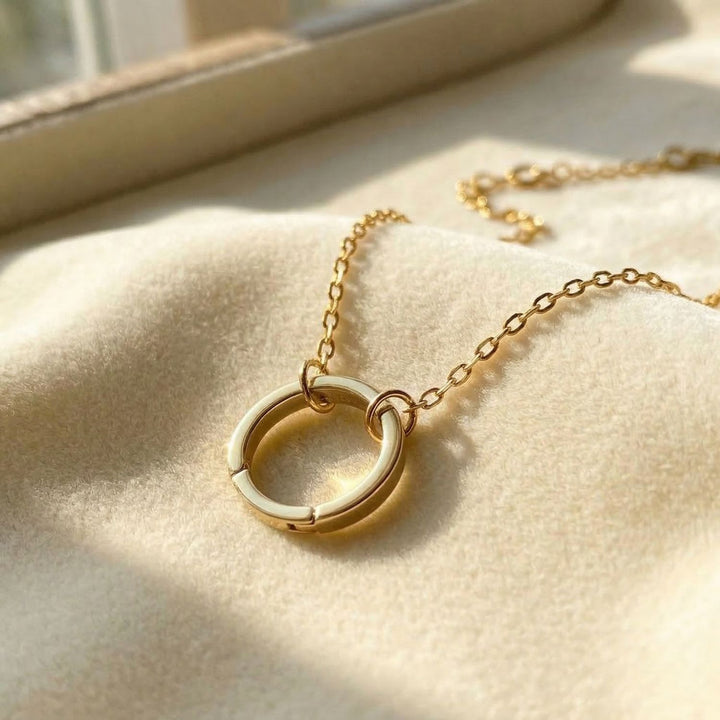 Gold Plated Necklace With Openable Spring Clasp