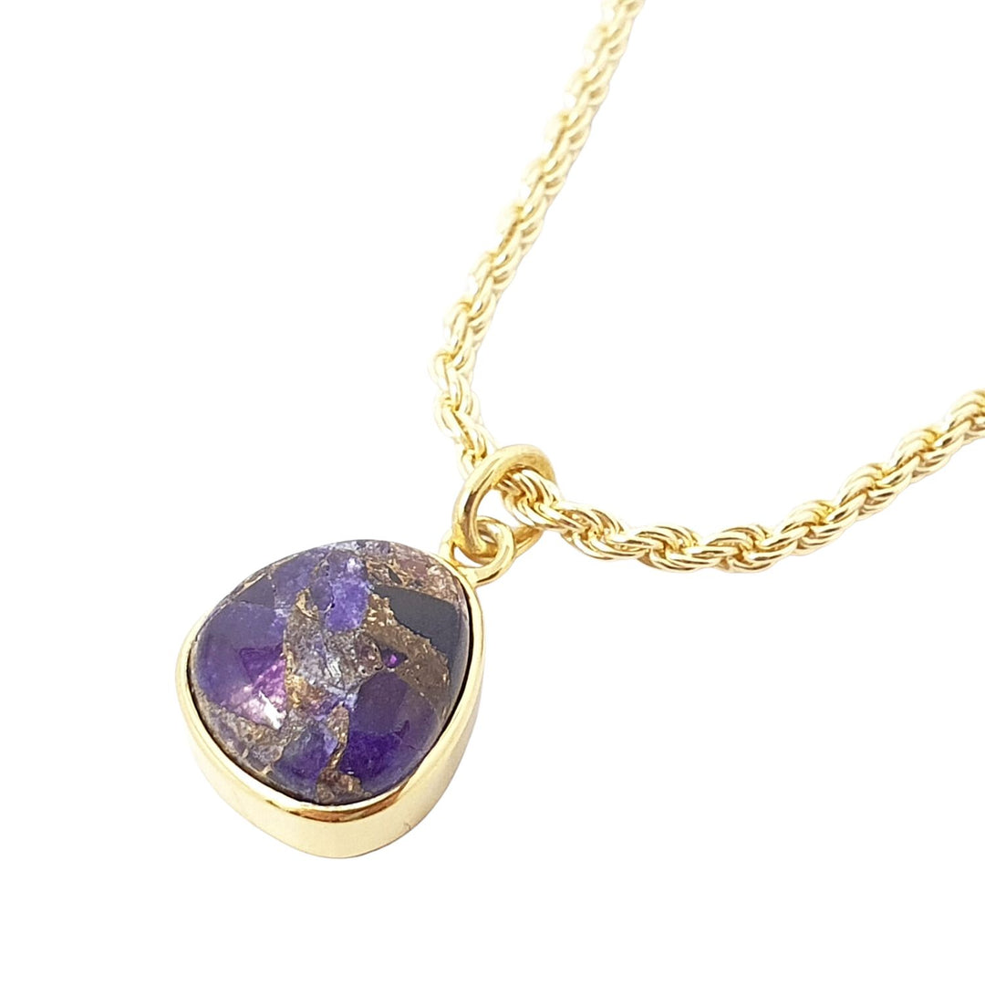 Statement Gold Vermeil Plated Amethyst February Birthstone Crystal Rope Necklace
