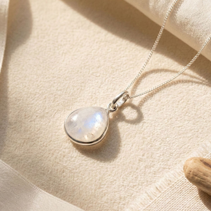 Moonstone June Birthstone 925 Sterling Silver Necklace