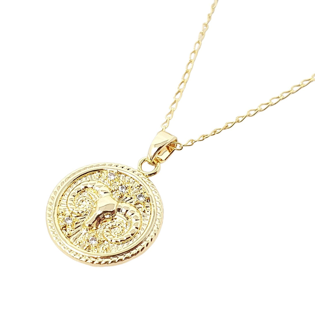 Aries Gold Plated Zodiac Astrology Pendant Charm Necklace