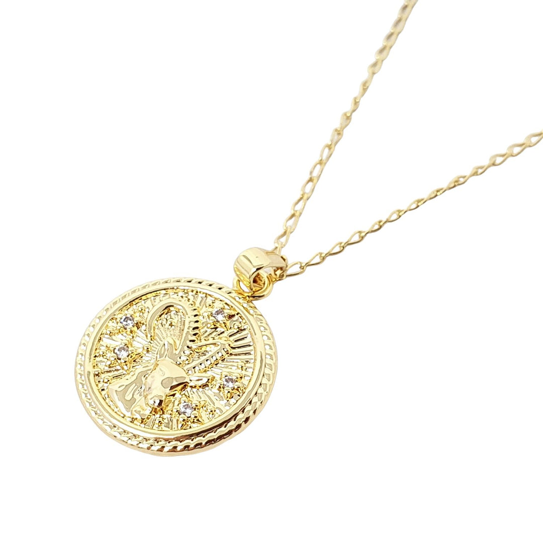 Capricorn Gold Plated Zodiac Astrology Pendant Charm Necklace