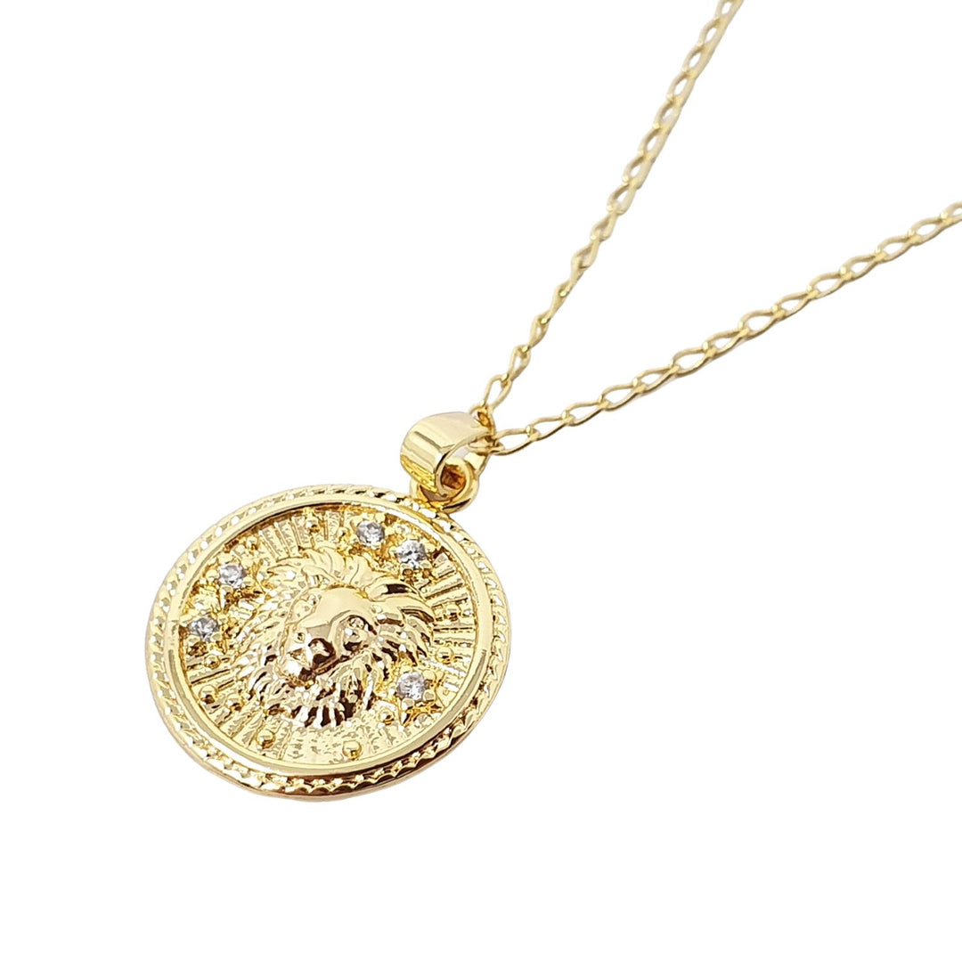 Leo Gold Plated Zodiac Astrology Pendant Charm Necklace