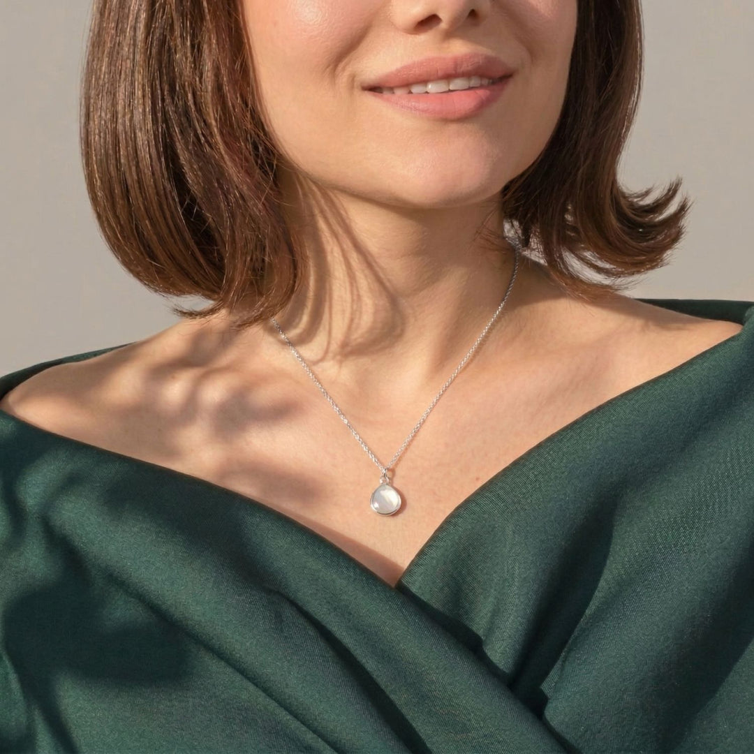 Moonstone June Birthstone 925 Sterling Silver Necklace