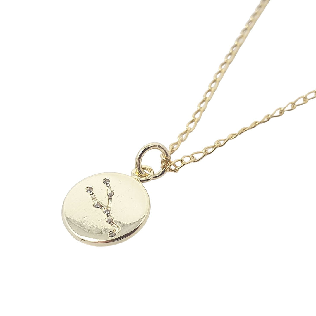Taurus Gold Plated Constellation Star Map Pendant Charm Necklace