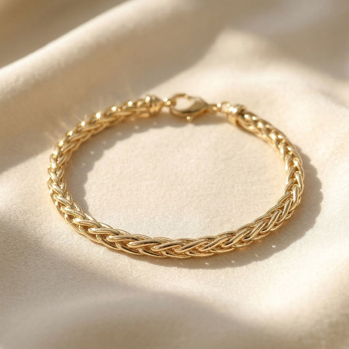 Interwoven Majesty Gold Plated Bold Statement Bracelet Luxe