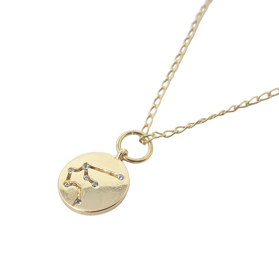 Aquarius Gold Plated Constellation Star Map Pendant Charm Necklace