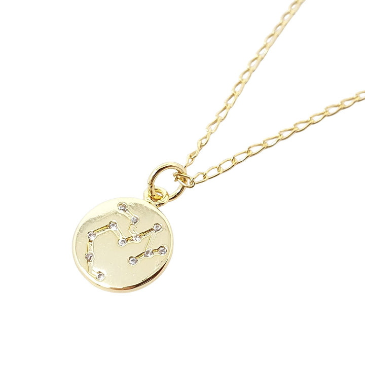 Sagittarius Gold Plated Constellation Star Map Pendant Charm Necklace