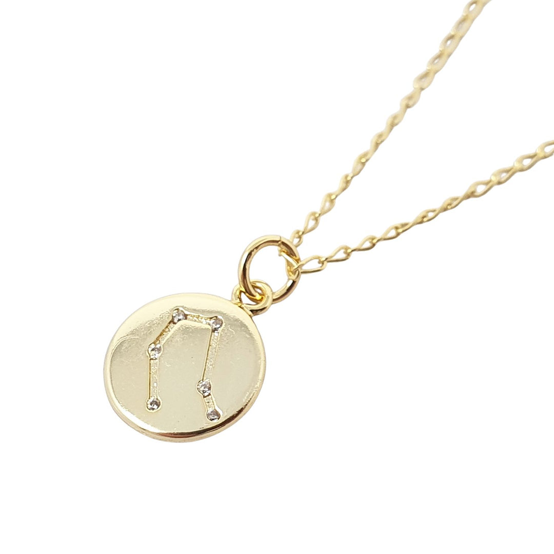 Gemini Gold Plated Constellation Star Map Pendant Charm Necklace