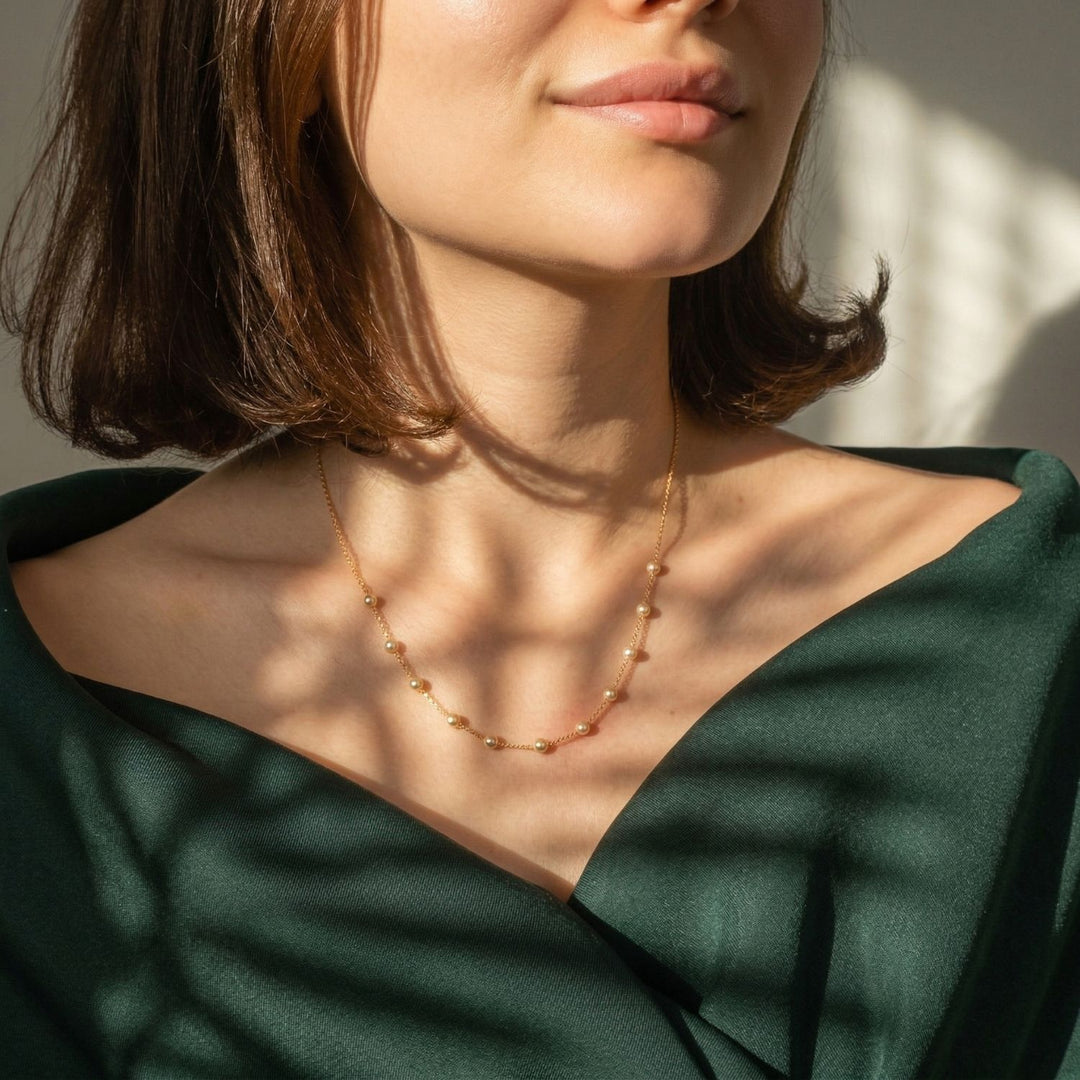 18ct Gold Vermeil Plated Essential Pearl Necklace