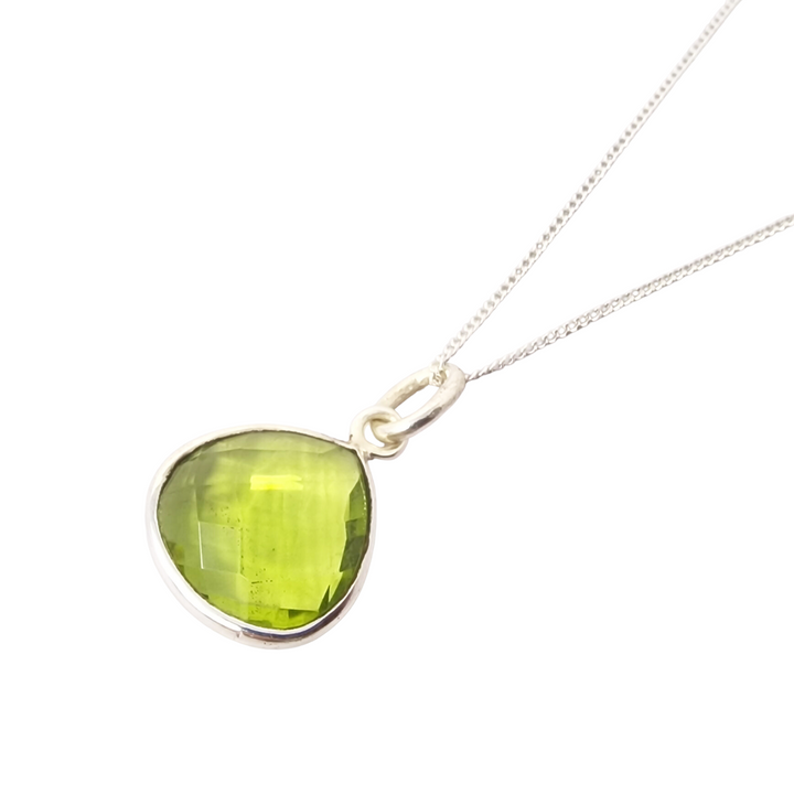 Sterling Silver Peridot August Birthstone Necklace