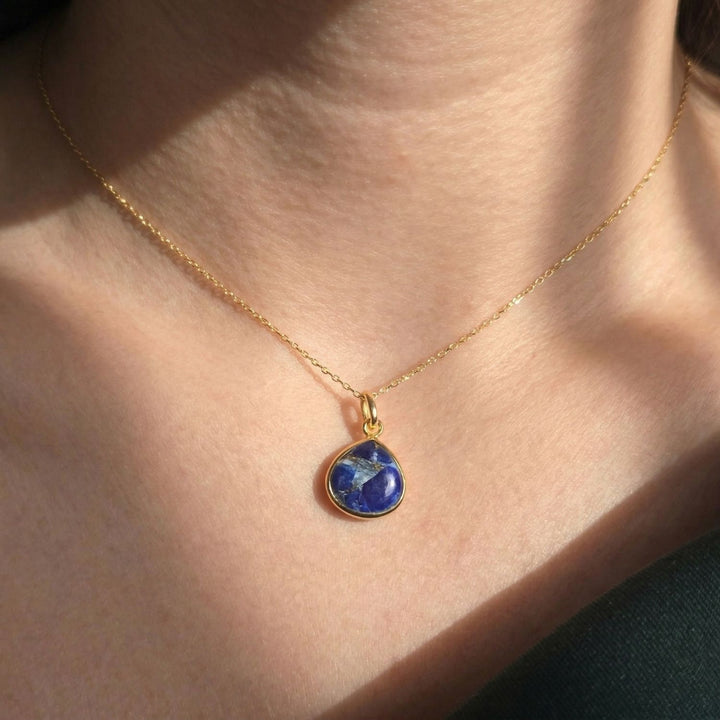 18ct Gold Vermeil Plated Sapphire September Birthstone Necklace