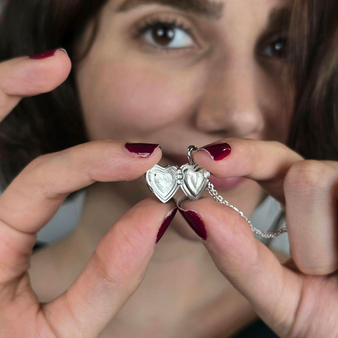 I Love You More Heart Charm Silver Necklace