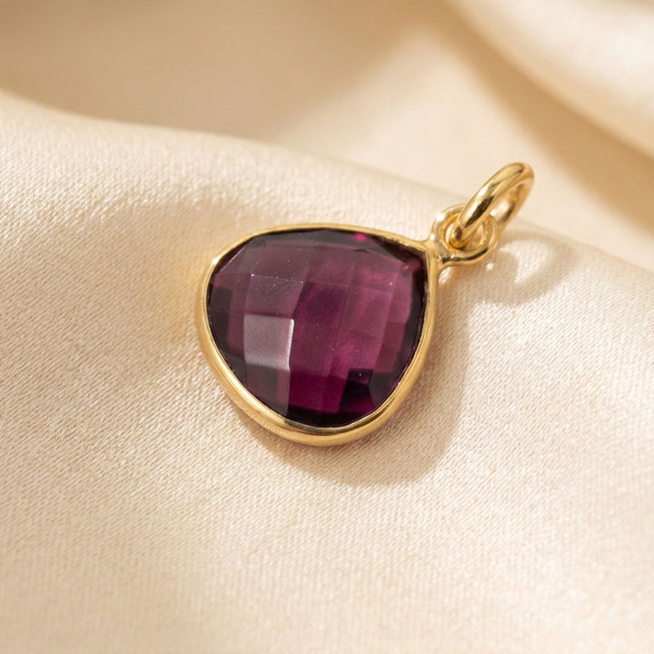 Pink Tourmaline October Birthstone Gold Plated Pendant