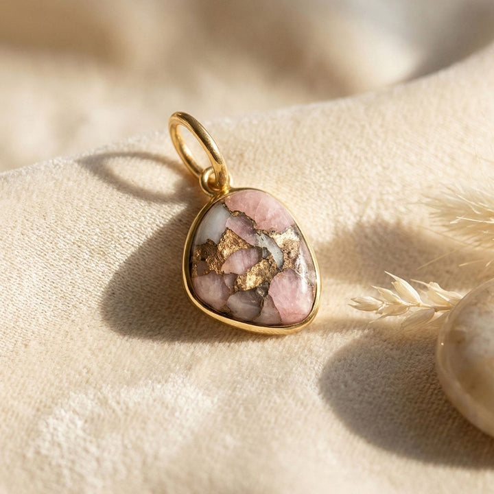 18ct Gold Plated Opal October Birthstone Pendant