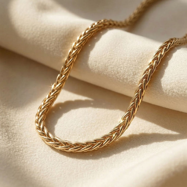 Interwoven Majesty Gold Plated Bold Statement Necklace Luxe