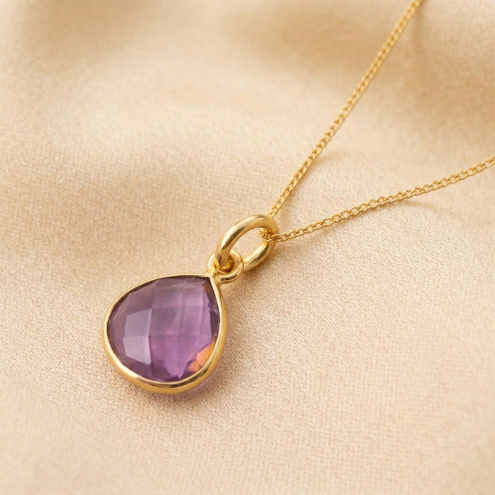 18ct Gold Vermeil Alexandrite Colour Changing June Birthstone Necklace