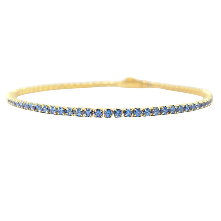 Aquamarine March Birthstone Dainty Tennis Bracelet