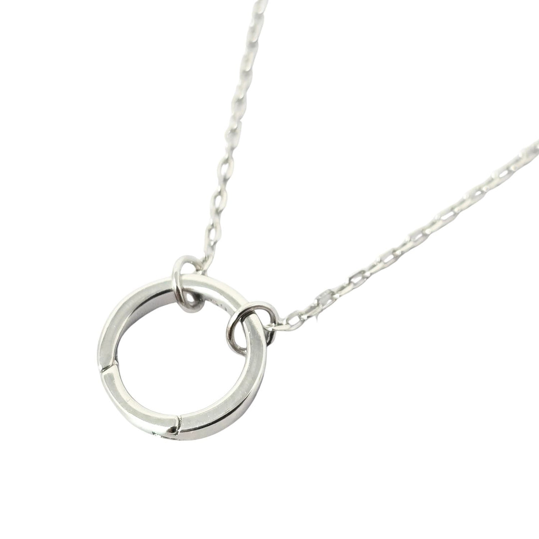 Sterling Silver Necklace With Openable Spring Clasp