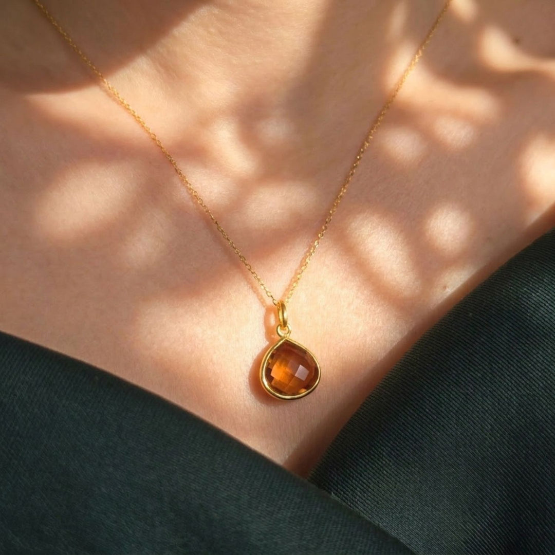18ct Gold Vermeil Alexandrite Colour Changing June Birthstone Necklace