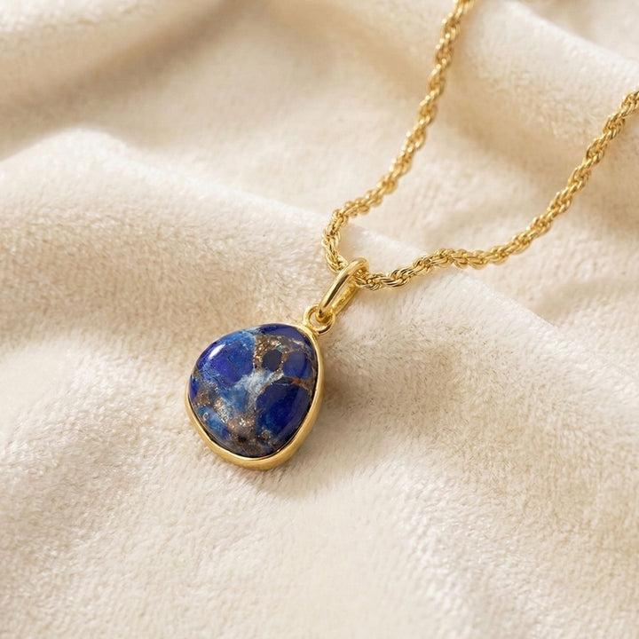 Gold Vermeil Sapphire September Birthstone Rope Necklace