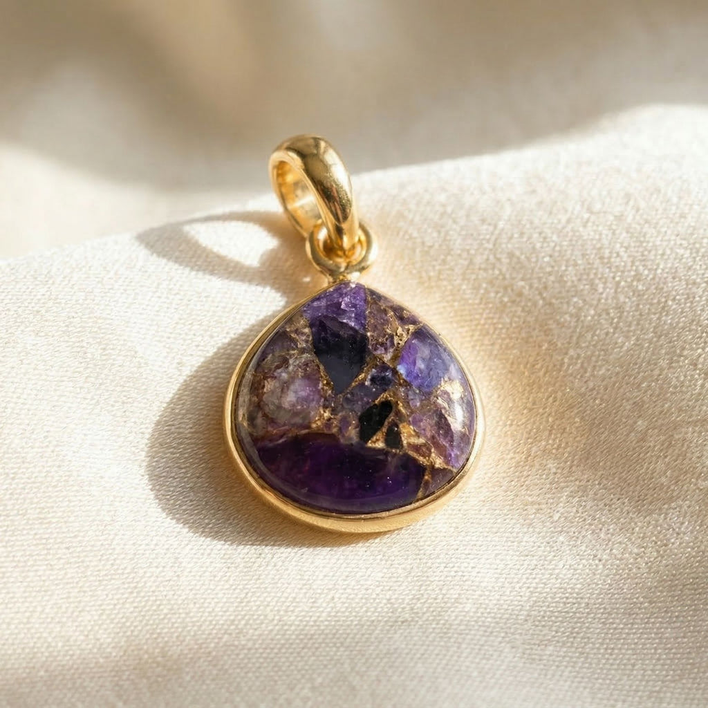 18ct Vermeil Round Bezel Pendant