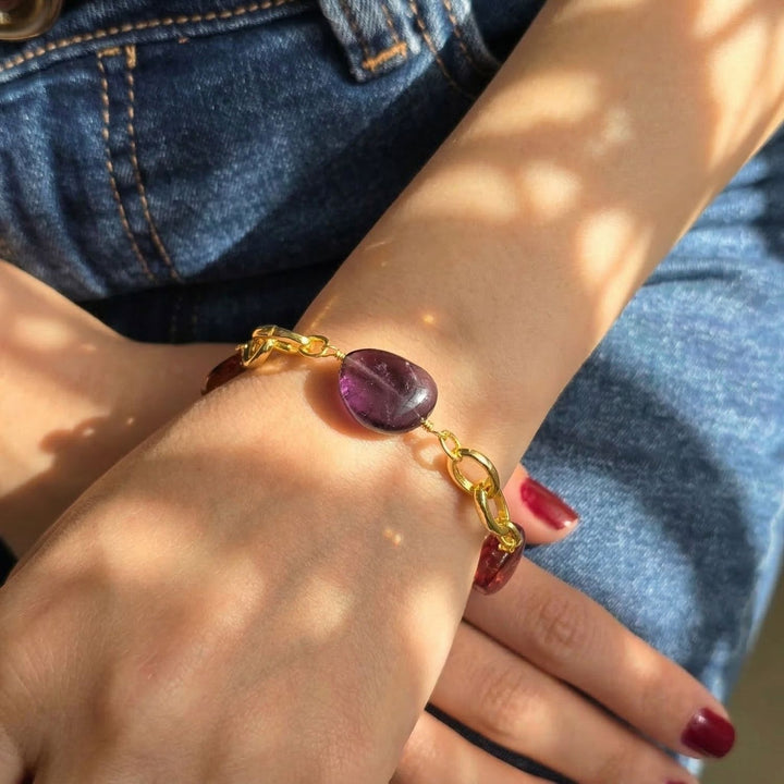 Statement Personalised Birthstone Charm Bracelet