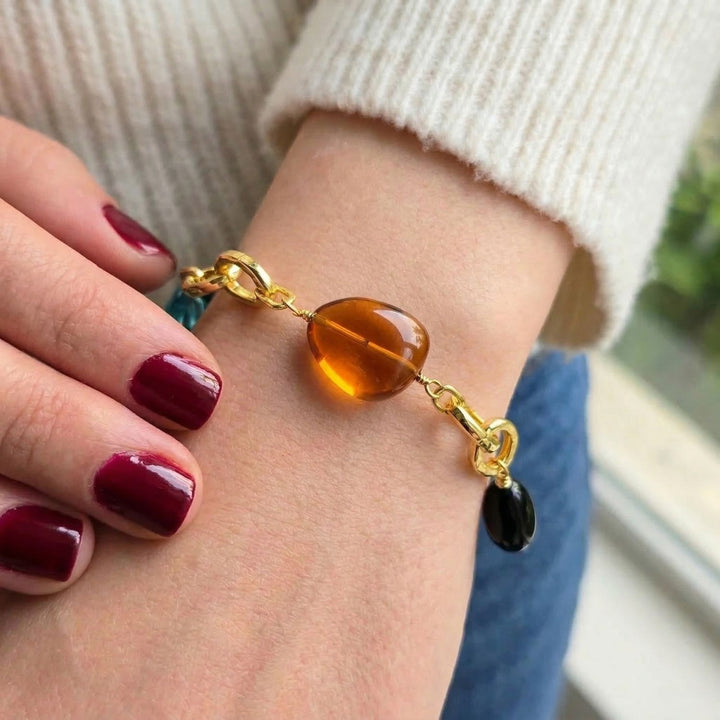 Statement Personalised Birthstone Charm Bracelet